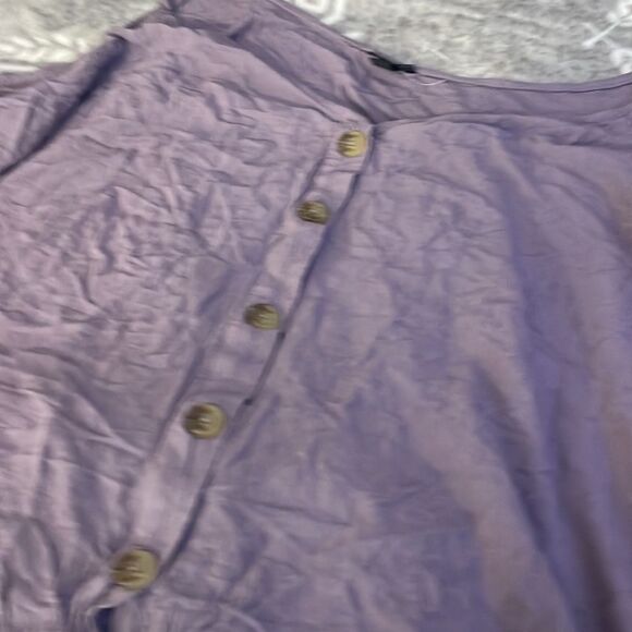 torrid purple button up cami:tank top sleeveless shirt top - Picture 2 of 2